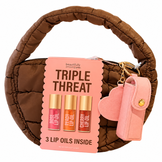 Bolso con set de aceites labiales