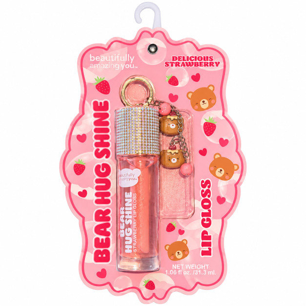 Brillo Labial Fresa con Encanto de Osito