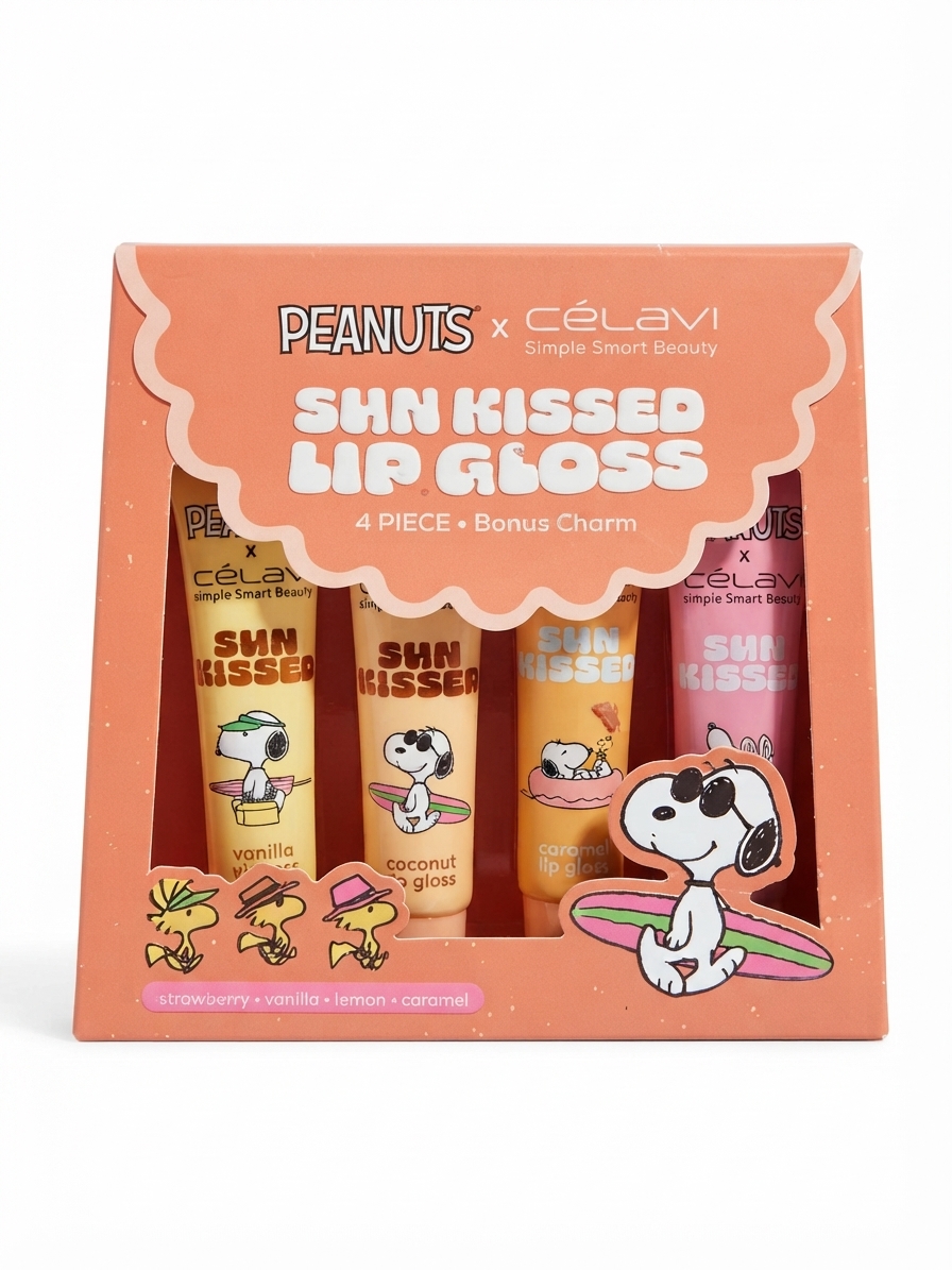 set de brillo labial Peanuts x Célavi Sun Kissed Lip Gloss