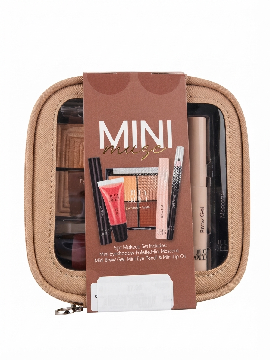 Estuche compacto de maquillaje en tamaño mini de 5 piezas