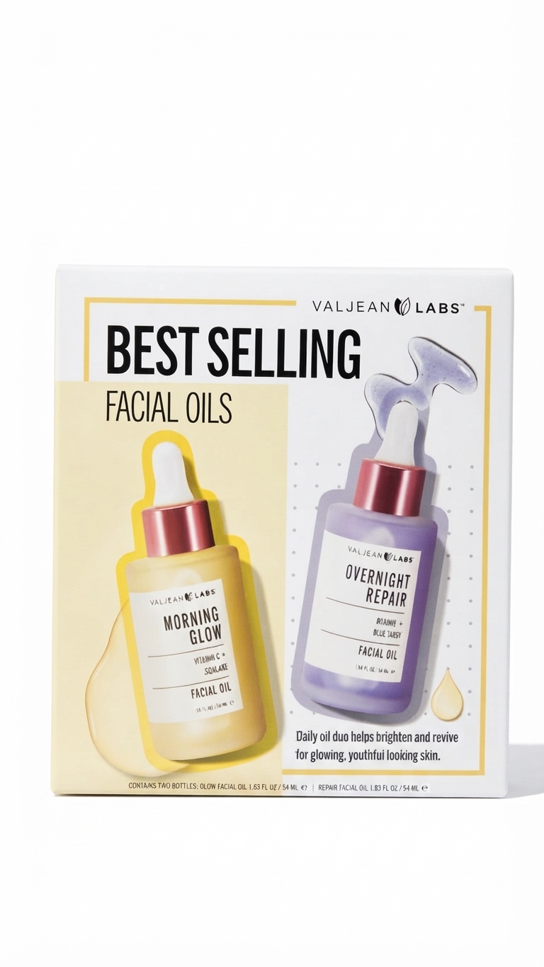 set dúo de aceites faciales - Valjean Labs.