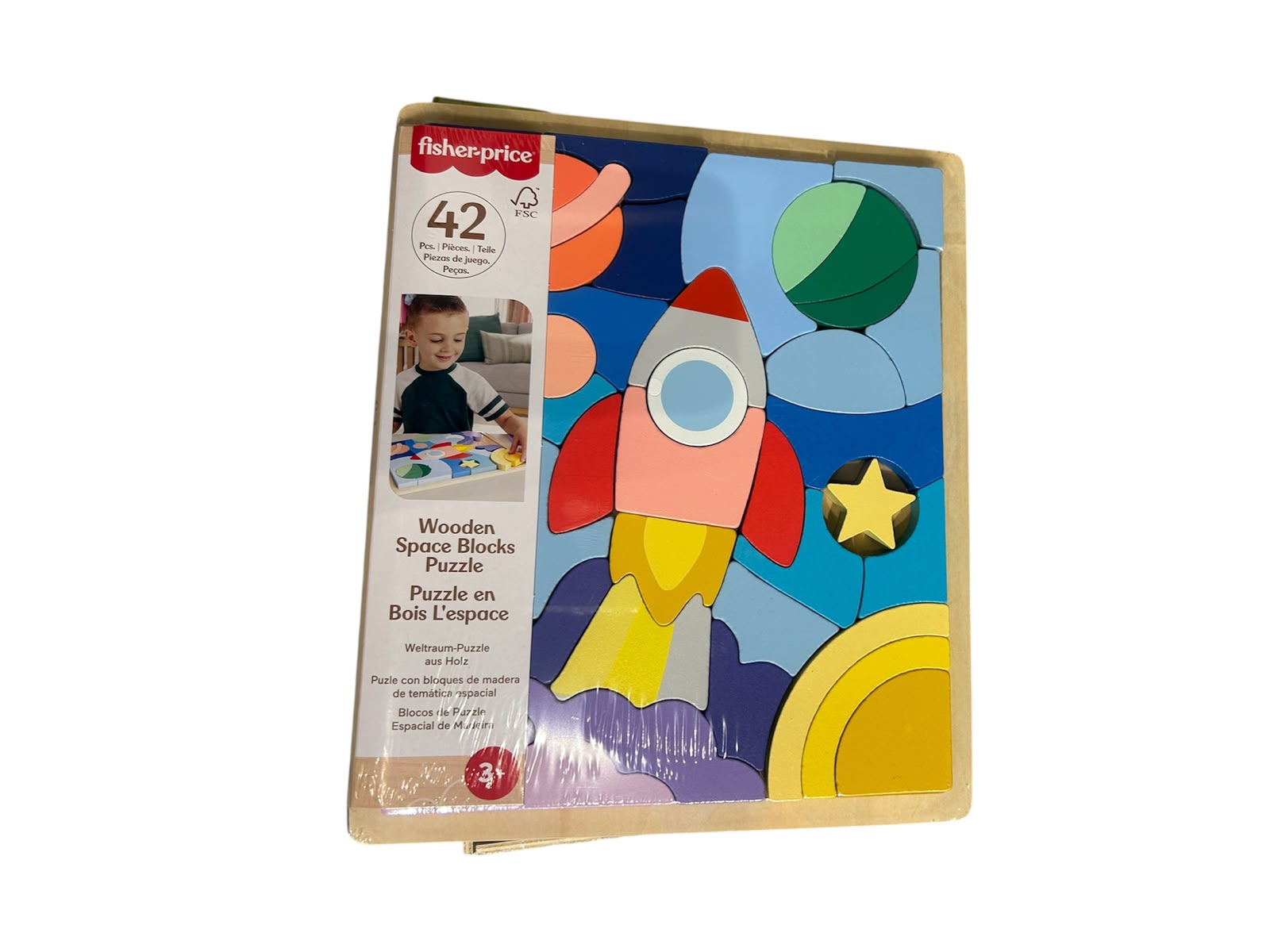 Fisher-Price Rompecabezas de Madera del Espacio