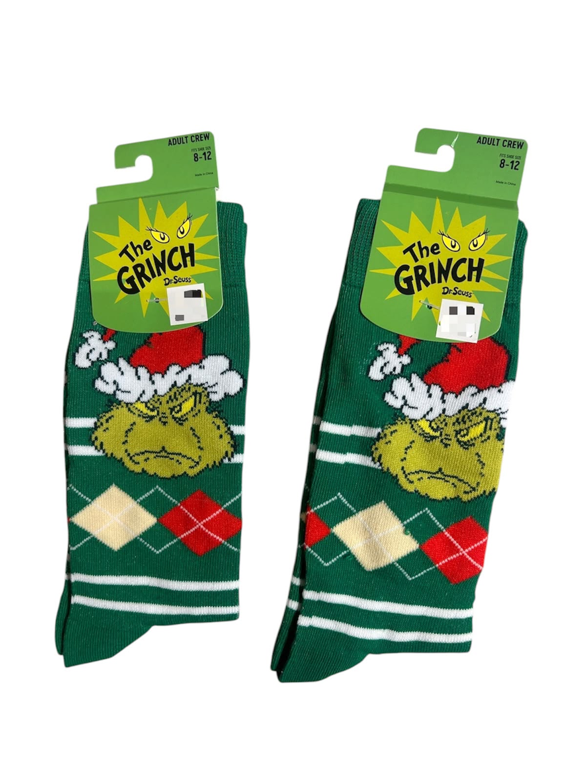 Calcetines The Grinch Argyle Crew Socks